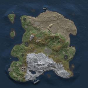 Thumbnail Rust Map: Procedural Map, Size: 3000, Seed: 982514323, 13 Monuments