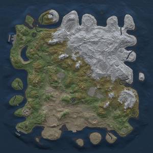 Thumbnail Rust Map: Procedural Map, Size: 4500, Seed: 1999215892, 19 Monuments