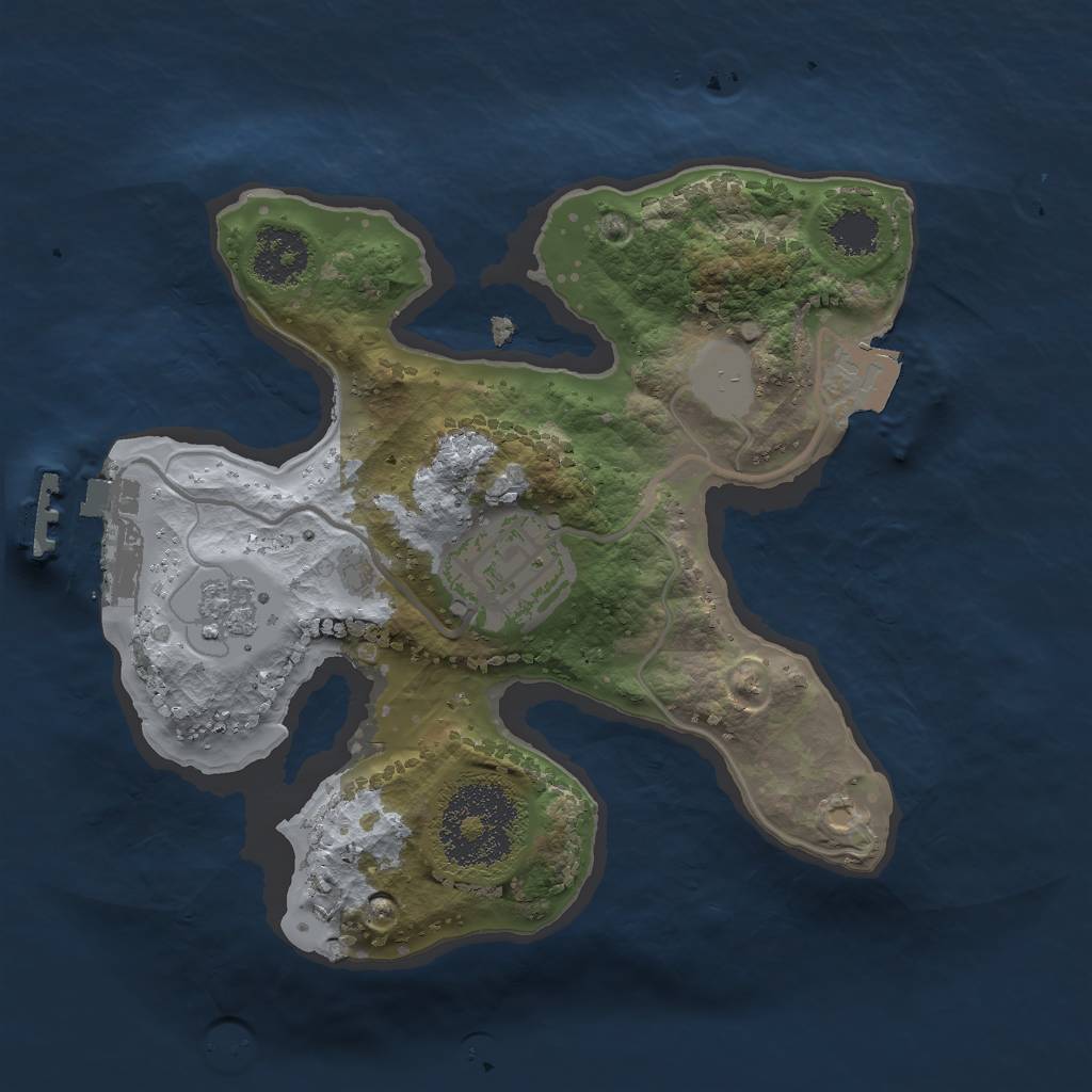 Rust Map: Procedural Map, Size: 2000, Seed: 1537975774, 6 Monuments