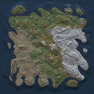 Thumbnail Rust Map: Procedural Map, Size: 4250, Seed: 1646942558, 19 Monuments