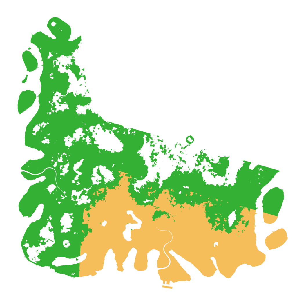 Biome Rust Map: Procedural Map, Size: 6000, Seed: 1999346342
