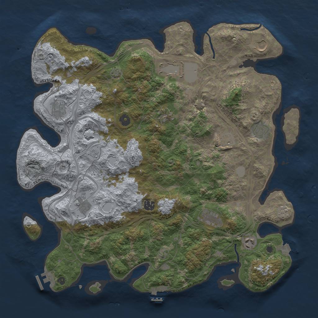 Rust Map: Procedural Map, Size: 4250, Seed: 8151985, 19 Monuments