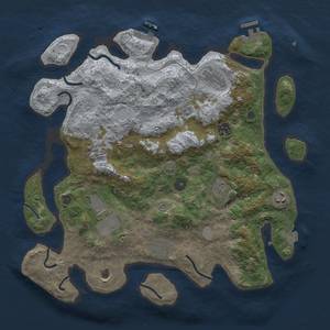 Thumbnail Rust Map: Procedural Map, Size: 3750, Seed: 521263013, 17 Monuments