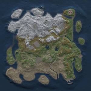 Thumbnail Rust Map: Procedural Map, Size: 3750, Seed: 521263013, 15 Monuments