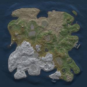 Thumbnail Rust Map: Procedural Map, Size: 3500, Seed: 369336437, 18 Monuments