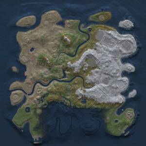 Thumbnail Rust Map: Procedural Map, Size: 4000, Seed: 1297477792, 15 Monuments