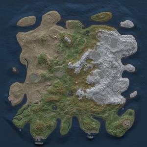 Thumbnail Rust Map: Procedural Map, Size: 4000, Seed: 1297477792, 18 Monuments