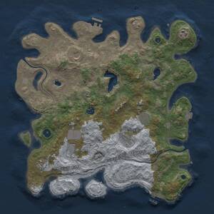 Thumbnail Rust Map: Procedural Map, Size: 4000, Seed: 974826301, 13 Monuments