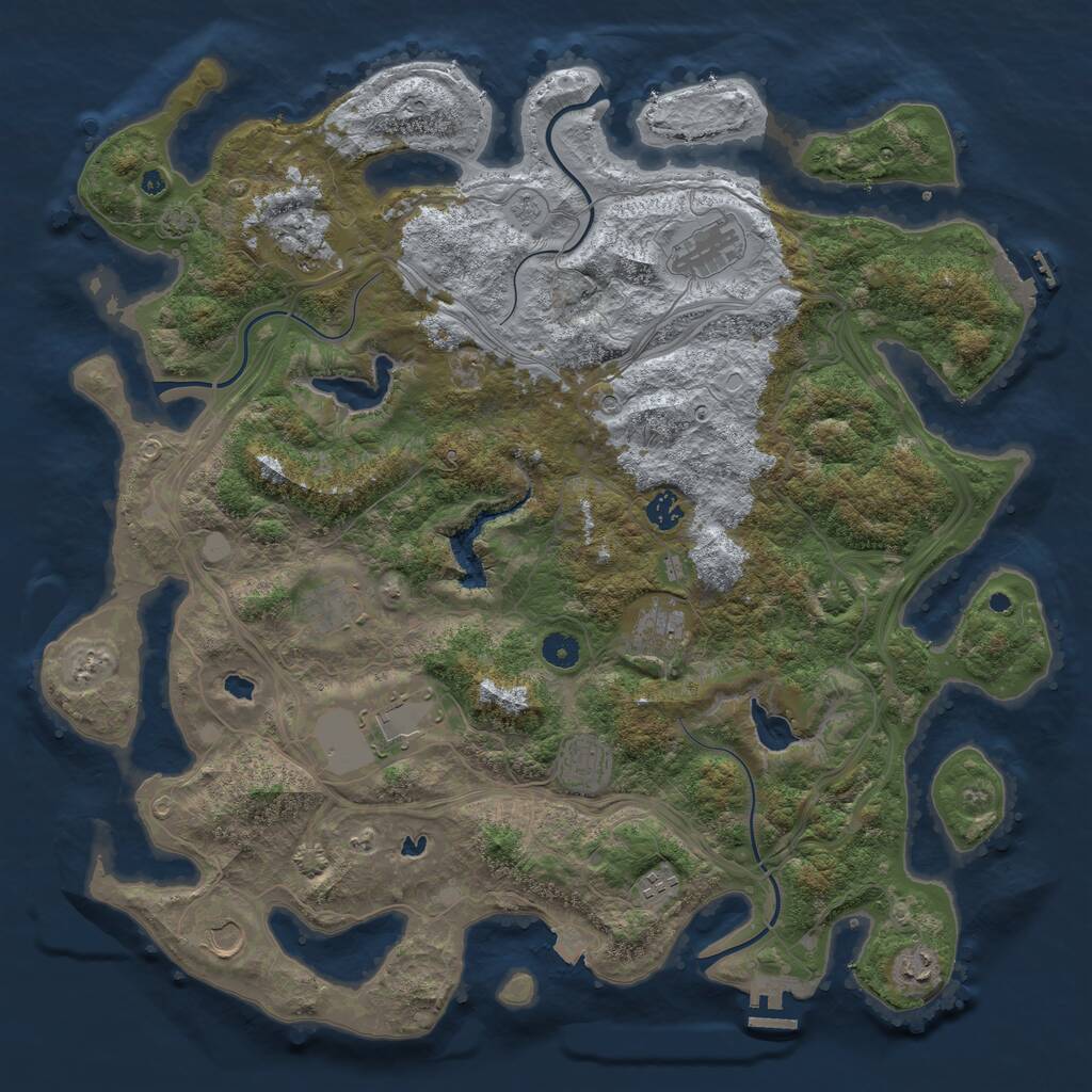 Rust Map: Procedural Map, Size: 4500, Seed: 1769671272, 16 Monuments