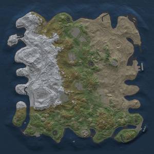 Thumbnail Rust Map: Procedural Map, Size: 4250, Seed: 662863847, 19 Monuments