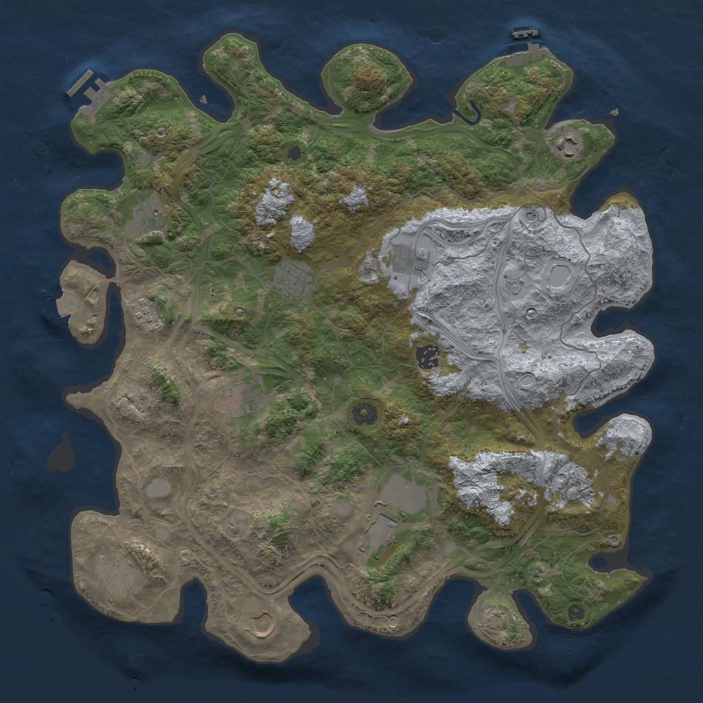 Rust Map: Procedural Map, Size: 4250, Seed: 1519030426, 19 Monuments