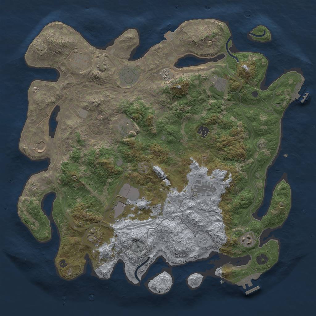 Rust Map: Procedural Map, Size: 4250, Seed: 1565959133, 19 Monuments