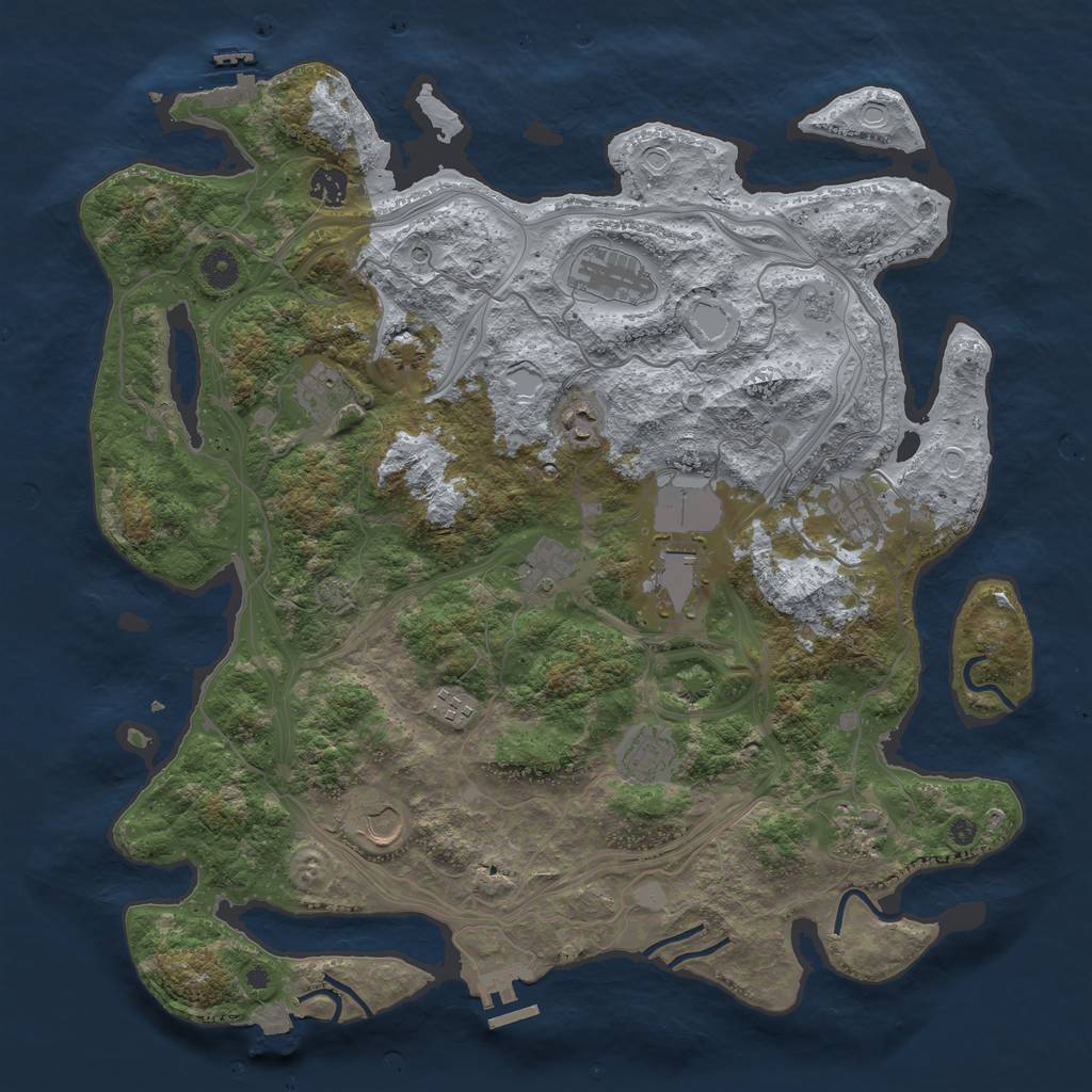 Rust Map: Procedural Map, Size: 4250, Seed: 242683, 19 Monuments