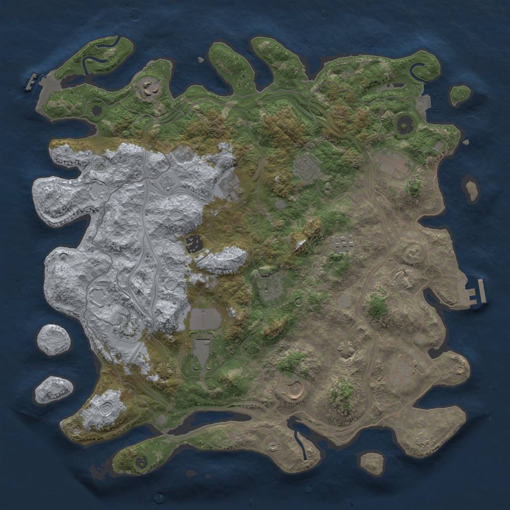 Rust Map: Procedural Map, Size: 4250, Seed: 1331565961, 19 Monuments