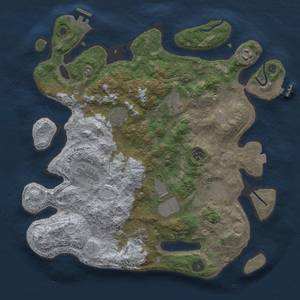 Thumbnail Rust Map: Procedural Map, Size: 3700, Seed: 30182762, 16 Monuments