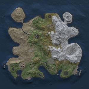 Thumbnail Rust Map: Procedural Map, Size: 3000, Seed: 574102523, 14 Monuments