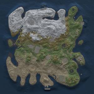 Thumbnail Rust Map: Procedural Map, Size: 3500, Seed: 1925226593, 17 Monuments