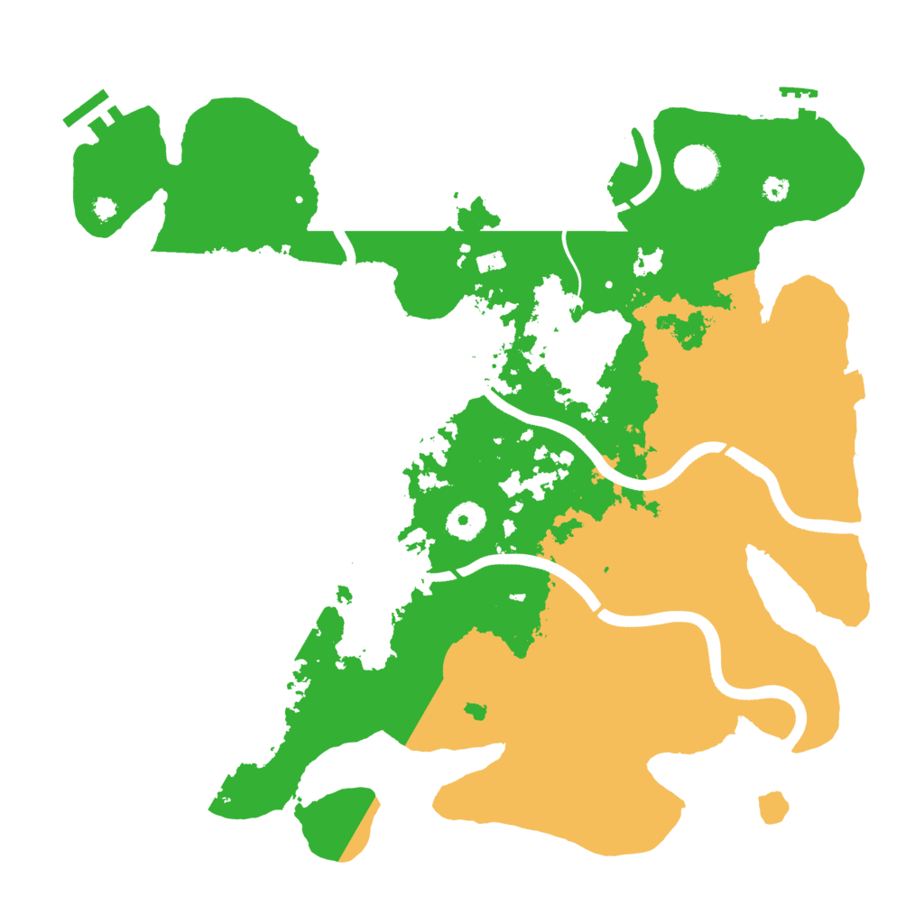 Biome Rust Map: Procedural Map, Size: 3650, Seed: 1415275162