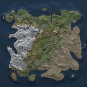 Thumbnail Rust Map: Procedural Map, Size: 3650, Seed: 1415275162, 17 Monuments