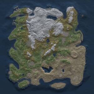 Thumbnail Rust Map: Procedural Map, Size: 4000, Seed: 1811489225, 14 Monuments