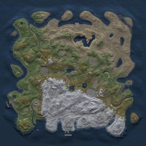 Thumbnail Rust Map: Procedural Map, Size: 4250, Seed: 1718413127, 14 Monuments