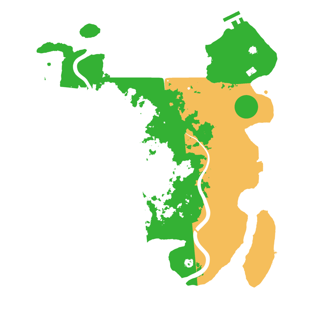 Biome Rust Map: Procedural Map, Size: 3500, Seed: 991697083