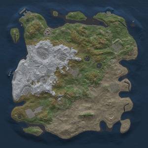 Thumbnail Rust Map: Procedural Map, Size: 4000, Seed: 418372094, 19 Monuments