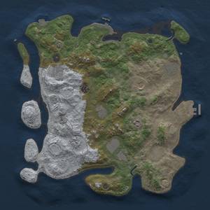 Thumbnail Rust Map: Procedural Map, Size: 4000, Seed: 851256529, 18 Monuments