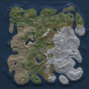 Thumbnail Rust Map: Procedural Map, Size: 4000, Seed: 867530999, 14 Monuments