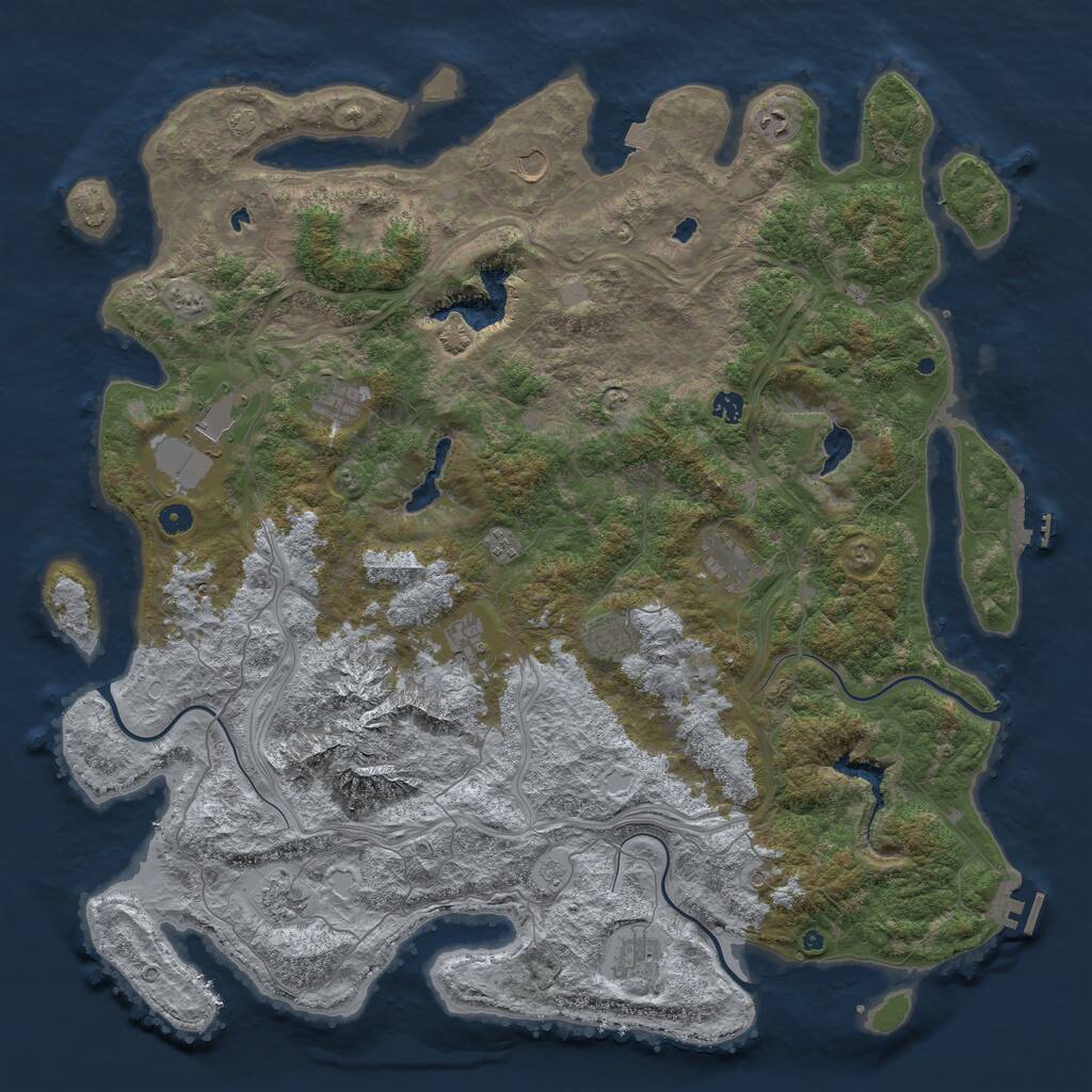 Rust Map: Procedural Map, Size: 5138, Seed: 2147483647, 17 Monuments