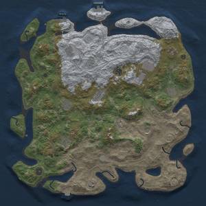 Thumbnail Rust Map: Procedural Map, Size: 4500, Seed: 898862997, 19 Monuments