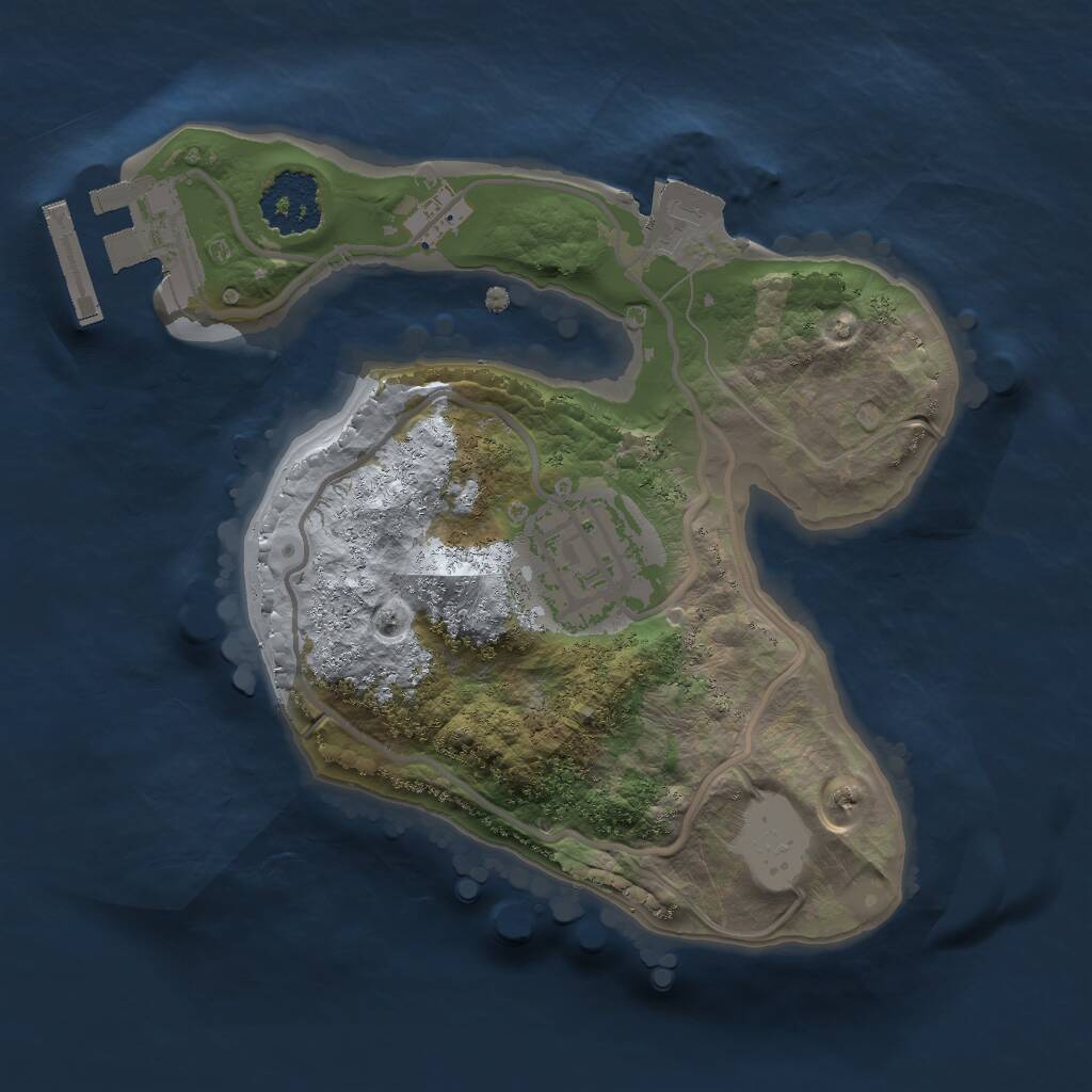 Rust Map: Procedural Map, Size: 1750, Seed: 27, 3 Monuments