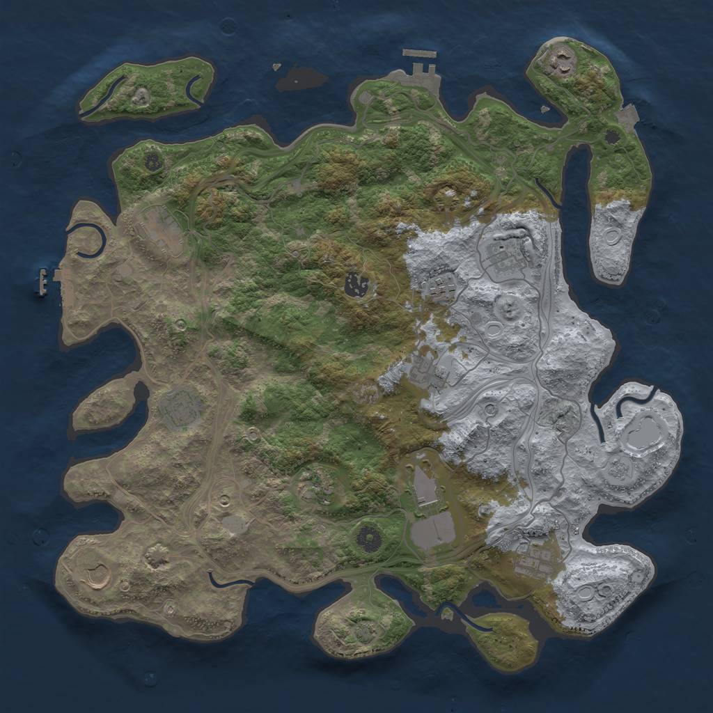 Rust Map: Procedural Map, Size: 4250, Seed: 1775396306, 19 Monuments