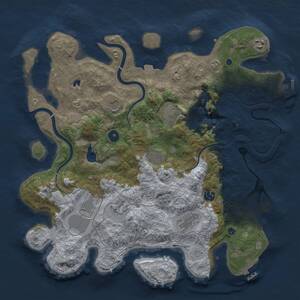 Thumbnail Rust Map: Procedural Map, Size: 4000, Seed: 89618, 15 Monuments