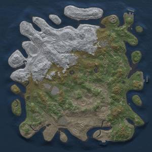 Thumbnail Rust Map: Procedural Map, Size: 4500, Seed: 2024060621, 18 Monuments