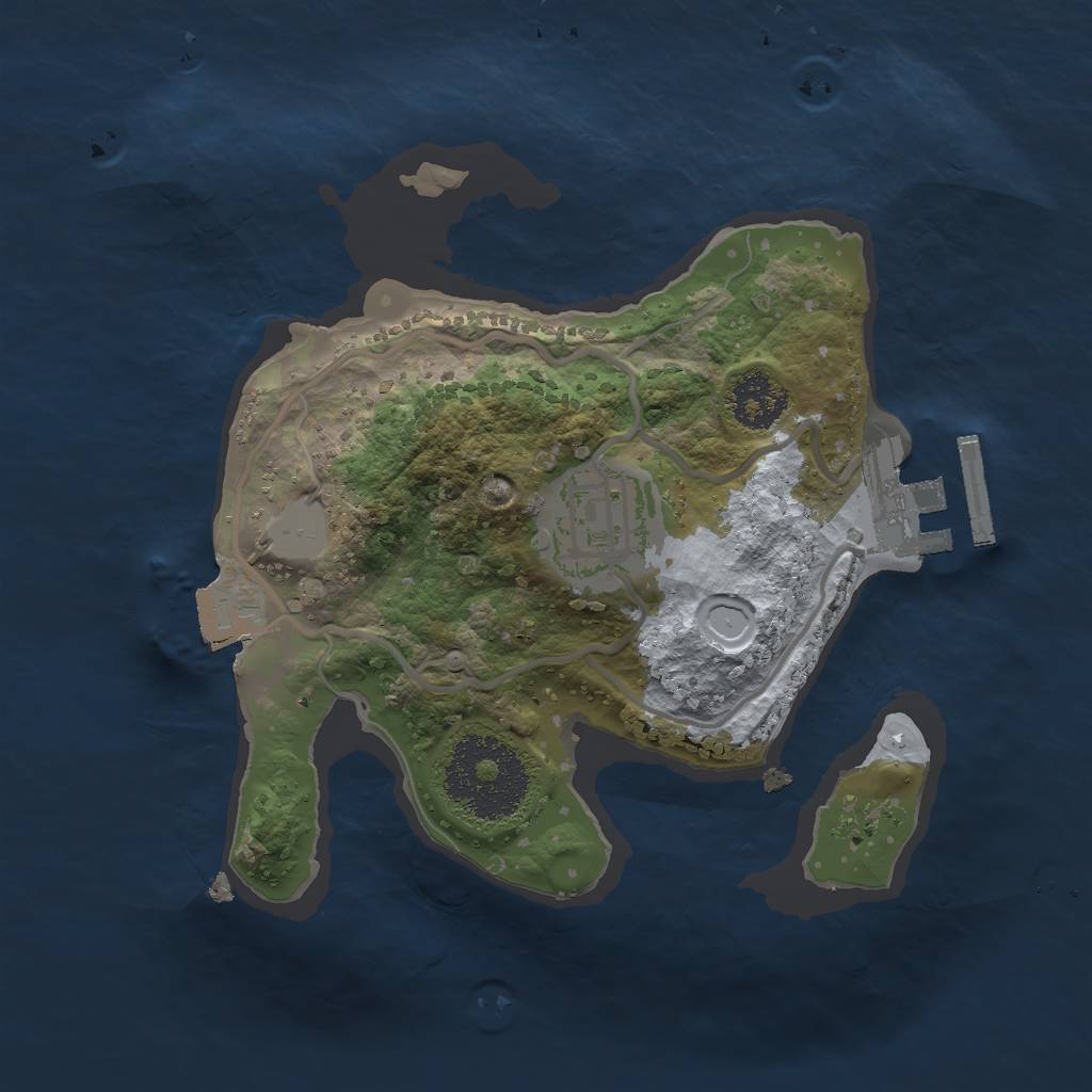 Rust Map: Procedural Map, Size: 2000, Seed: 113575417, 5 Monuments