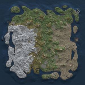 Thumbnail Rust Map: Procedural Map, Size: 4500, Seed: 719707763, 19 Monuments