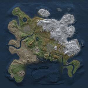 Thumbnail Rust Map: Procedural Map, Size: 3000, Seed: 1442931293, 13 Monuments