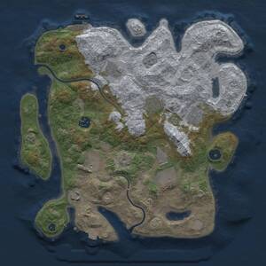 Thumbnail Rust Map: Procedural Map, Size: 3500, Seed: 1880062500, 13 Monuments