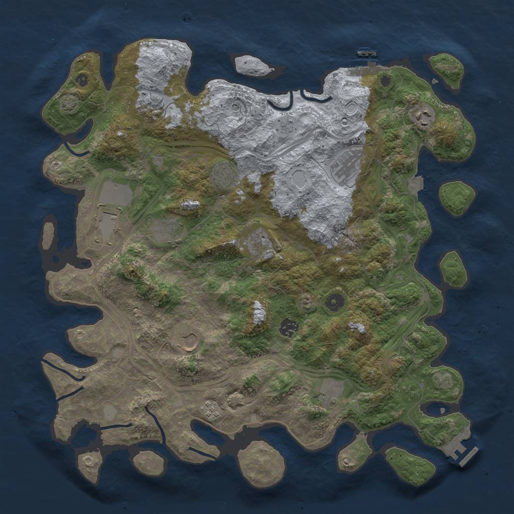 Rust Map: Procedural Map, Size: 4250, Seed: 933476874, 19 Monuments