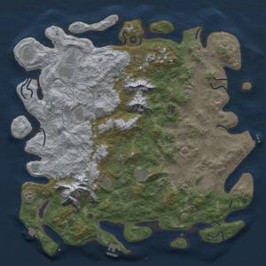 Thumbnail Rust Map: Procedural Map, Size: 5000, Seed: 1330596013, 19 Monuments