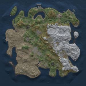 Thumbnail Rust Map: Procedural Map, Size: 3650, Seed: 64544061, 17 Monuments