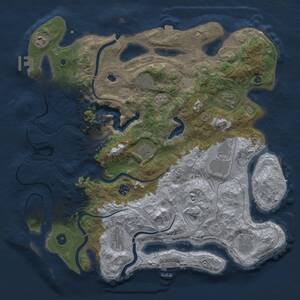 Thumbnail Rust Map: Procedural Map, Size: 4250, Seed: 2136262964, 15 Monuments