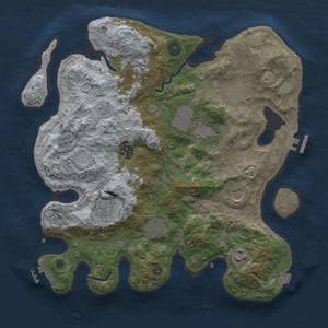 Thumbnail Rust Map: Procedural Map, Size: 3500, Seed: 93892599, 17 Monuments