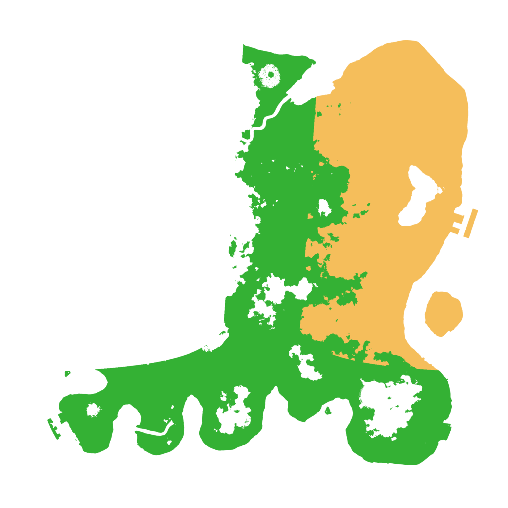 Biome Rust Map: Procedural Map, Size: 3500, Seed: 93892599