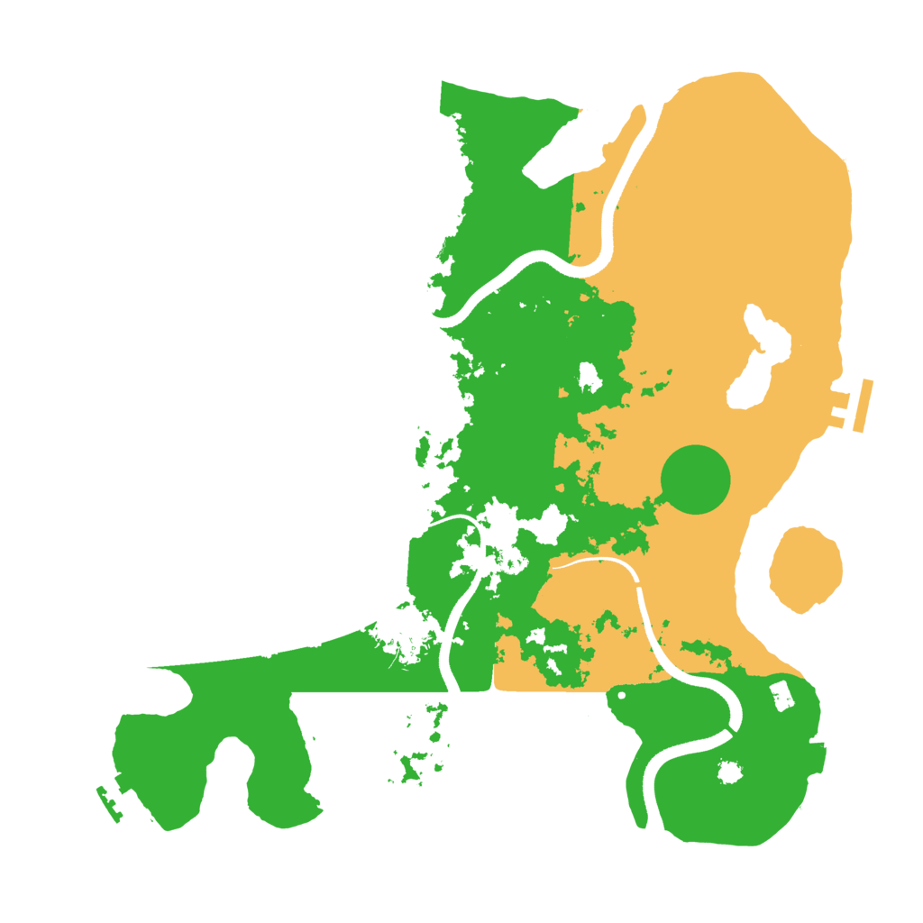Biome Rust Map: Procedural Map, Size: 3500, Seed: 93892599