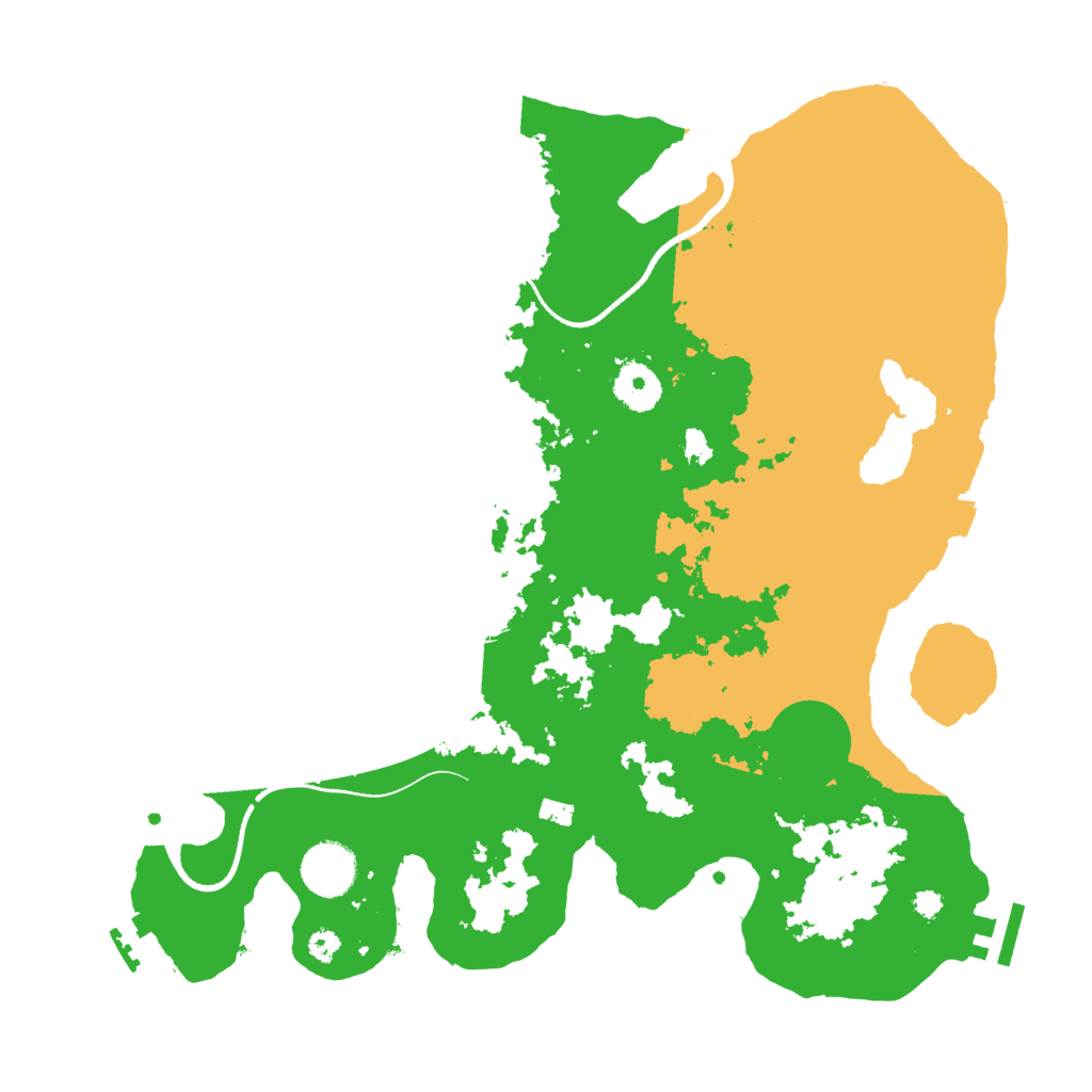 Biome Rust Map: Procedural Map, Size: 3500, Seed: 93892599