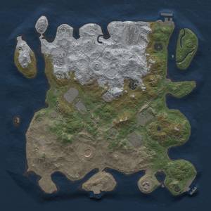 Thumbnail Rust Map: Procedural Map, Size: 3700, Seed: 74561897, 17 Monuments