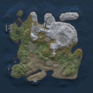 Thumbnail Rust Map: Procedural Map, Size: 3000, Seed: 1043534651, 11 Monuments