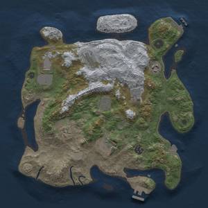 Thumbnail Rust Map: Procedural Map, Size: 3500, Seed: 1111307311, 16 Monuments